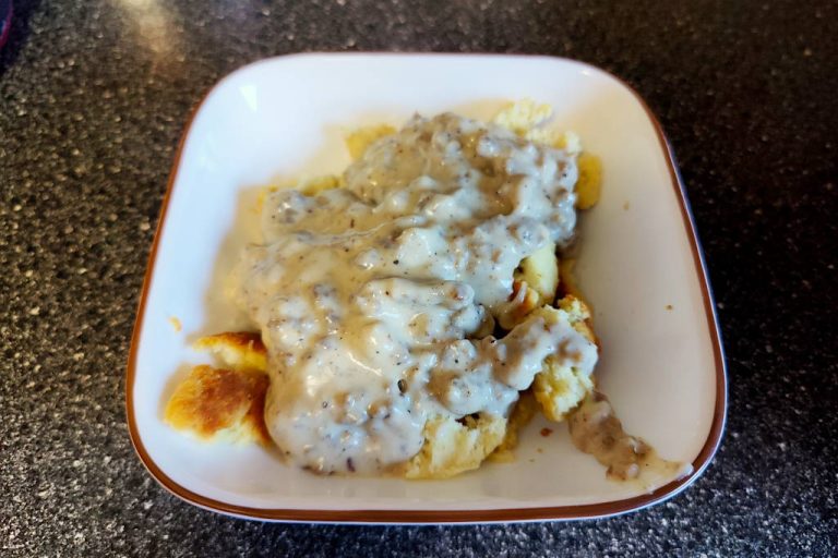Hearty Buttermilk Biscuits and Sausage Gravy